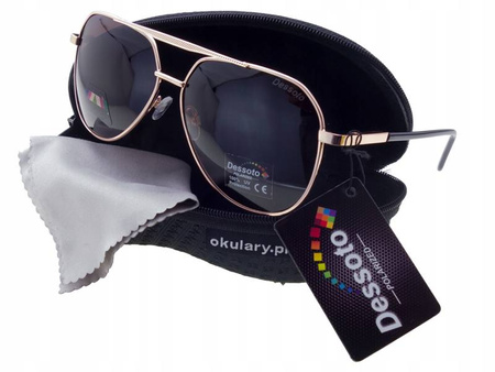 Okulary przeciwsłoneczne polaryzacyjne pilotki aviatory DESSOTO - DES 357 ZL