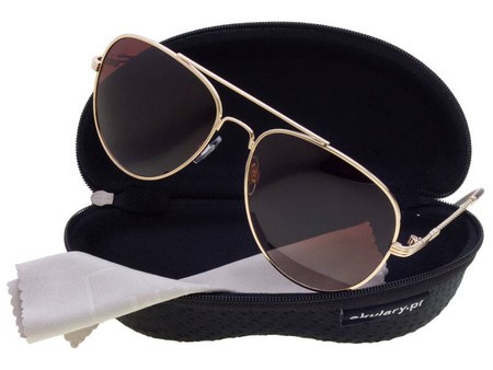 Okulary przeciwsłoneczne polaryzacyjne pilotki POLARISS POL 999 BR