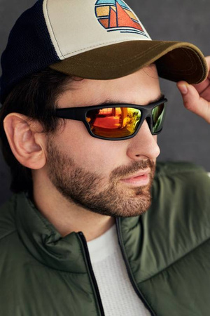 Męskie sportowe okulary przeciwsłoneczne polaryzacyjne lustrzanki POLARISS - POL 799 C