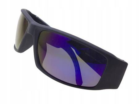 Męskie okulary przeciwsłoneczne polaryzacyjne niebieskie lustrzanki - POL 797 N