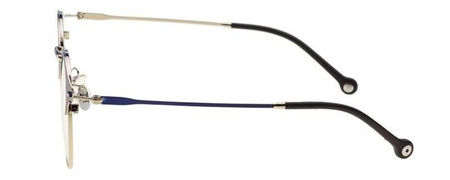 Goya T 1013 C6 - Damskie okulary korekcyjne okrągłe metalowe granatowe