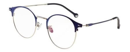 Goya T 1013 C6 - Damskie okulary korekcyjne okrągłe metalowe granatowe