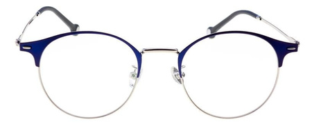 Goya T 1013 C6 - Damskie okulary korekcyjne okrągłe metalowe granatowe