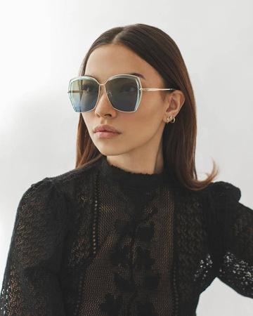 Damskie okulary przeciwsłoneczne polaryzacyjne muchy niebieskie DESSOTO - DES 394 N