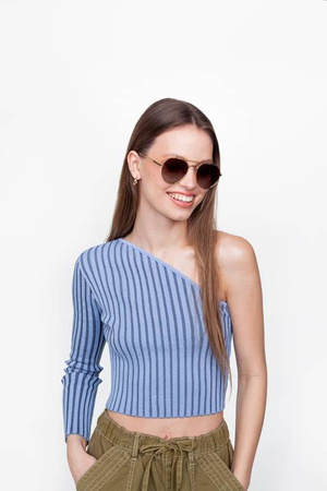 Okulary przeciwsłoneczne polaryzacyjne aviator POLARISS POL 1001 BR