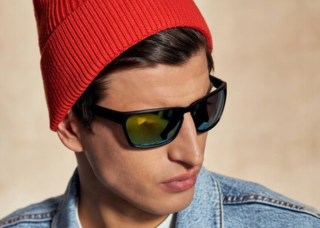 Męskie okulary przeciwsłoneczne polaryzacyjne lustrzanki POLARISS - POL 795 ZOL