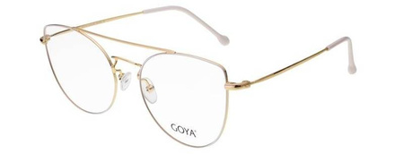 Goya G 94402 C2 - Damskie okulary korekcyjne metalowe kocie białe