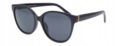 Damskie czarne okulary przeciwsłoneczne kocie oczy JOKER - JR 4409 CZ