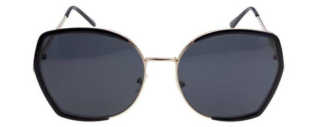 Polariss 865 CZ - Damskie duże okulary przeciwsłoneczne polaryzacyjne muchy czarne