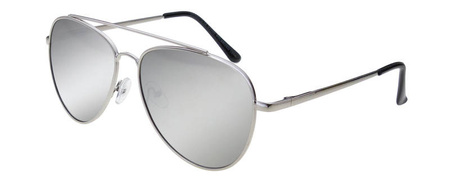 Okulary przeciwsłoneczne polaryzacyjne unisex dla kierowców srebrne lustrzanki pilotki DESSOTO - DES 396 S