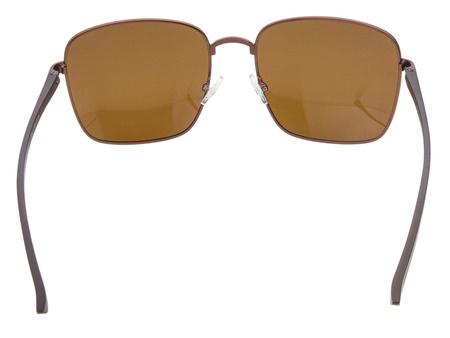 Brązowe aluminiowe okulary przeciwsłoneczne polaryzacyjne dla kierowców GOYA - G 55042 BR