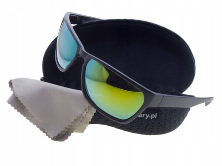 Męskie okulary przeciwsłoneczne polaryzacyjne lustrzanki POLARISS - POL 795 ZOL