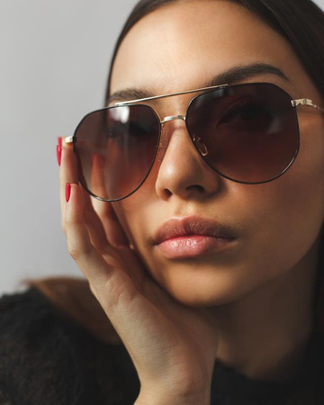 Damskie okulary przeciwsłoneczne JOKER - JR 4511 BR