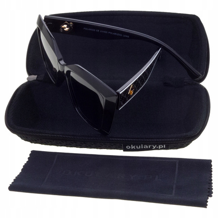 Okulary przeciwsłoneczne polaryzacyjne kocie, muchy POL 1060 CZ