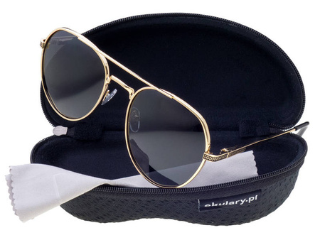 Okulary przeciwsłoneczne polaryzacyjne aviator POLARISS POL 1001 CZ