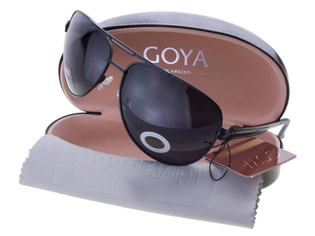 Czarne okulary przeciwsłoneczne polaryzacyjne dla kierowców GOYA - G 55032 CZ aluminium