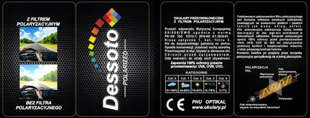 Dessoto 334 CZ - Damskie okulary przeciwsłoneczne polaryzacyjne czarne