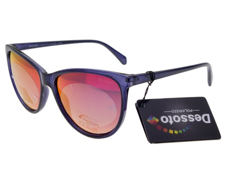Dessoto 332 R - Damskie okulary przeciwsłoneczne polaryzacyjne kocie