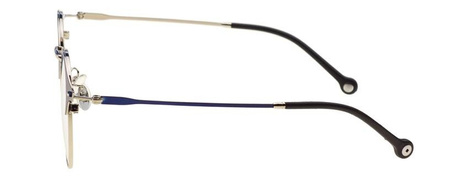 Goya T 1013 C6 - Damskie okulary korekcyjne okrągłe metalowe granatowe