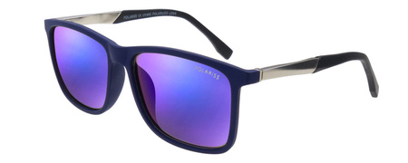 Męskie okulary przeciwsłoneczne polaryzacyjne dla kierowców niebieskie lustrzanki POLARISS POL 875 N