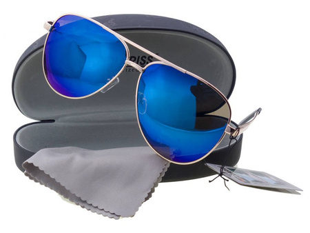 Okulary przeciwsłoneczne polaryzacyjne pilotki lustrzanki POLARISS - POL 868 N