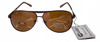 Polariss 813 BR - Okulary przeciwsłoneczne unisex metalowe polaryzacyjne pilotki brązowe