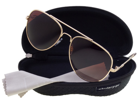 Okulary przeciwsłoneczne polaryzacyjne pilotki POLARISS POL 999 BR