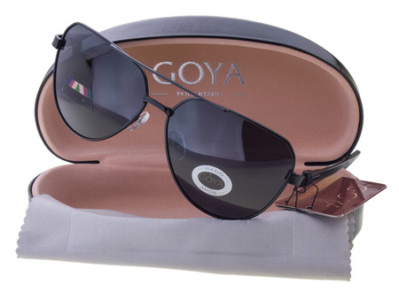Czarne okulary przeciwsłoneczne polaryzacyjne dla kierowców GOYA - G 55017 CZ aluminium