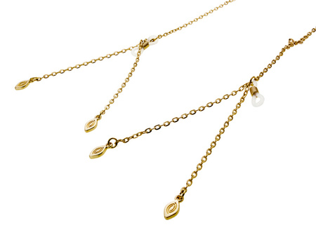 Złoty łańcuszek do okularów LK 010