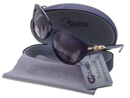 Polariss 860 BR - Damskie okulary przeciwsłoneczne polaryzacyjne kocie brązowe