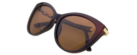 Polariss 860 BR - Damskie okulary przeciwsłoneczne polaryzacyjne kocie brązowe