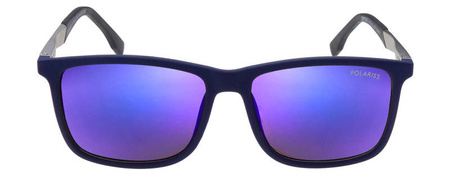 Męskie okulary przeciwsłoneczne polaryzacyjne dla kierowców niebieskie lustrzanki POLARISS POL 875 N