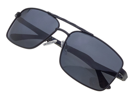 Czarne okulary przeciwsłoneczne polaryzacyjne dla kierowców GOYA - G 55016 CZ aluminium