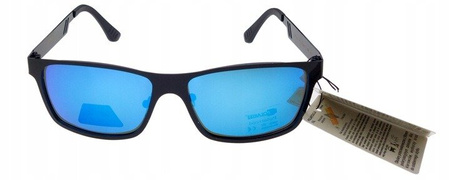 Polariss 818 N - Okulary przeciwsłoneczne unisex metalowe polaryzacyjne niebieskie