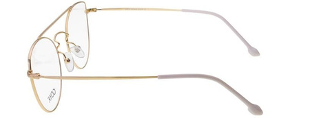 Goya G 94402 C2 - Damskie okulary korekcyjne metalowe kocie białe