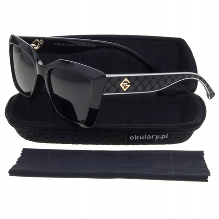 Okulary przeciwsłoneczne polaryzacyjne kocie, muchy POL 1060 CZ