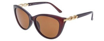 Polariss 860 BR - Damskie okulary przeciwsłoneczne polaryzacyjne kocie brązowe