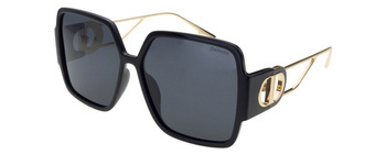 Damskie okulary przeciwsłoneczne polaryzacyjne czarne DESSOTO - DES 380 CZ