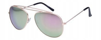 Damskie okulary przeciwsłoneczne pilotki różowe JOKER - JR 4111 R