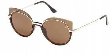 SOLANO SS 10387 A - damskie okulary przeciwsłoneczne kocie brązowe