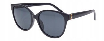 Damskie czarne okulary przeciwsłoneczne kocie oczy JOKER - JR 4409 CZ