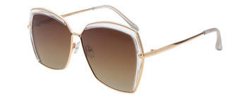 Damskie okulary przeciwsłoneczne polaryzacyjne muchy brązowe DESSOTO - DES 394 BR