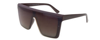 Brązowe okulary przeciwsłoneczne polaryzacyjne nerdy duże POLARISS POL 910 BR