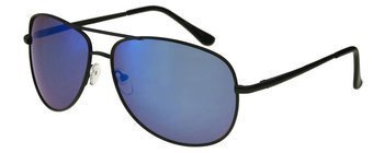 Polariss 816 N - Okulary przeciwsłoneczne unisex polaryzacyjne metalowe pilotki niebieskie