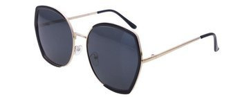 Polariss 865 CZ - Damskie duże okulary przeciwsłoneczne polaryzacyjne muchy czarne