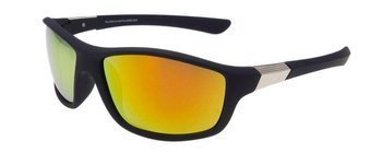 Polariss 886 P - Męskie sportowe okulary przeciwsłoneczne polaryzacyjne pomarańczowe lustrzanka