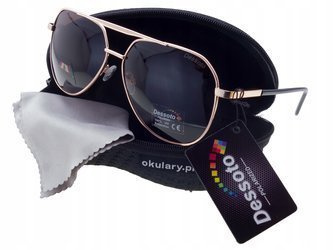 Okulary przeciwsłoneczne polaryzacyjne pilotki aviatory DESSOTO - DES 357 ZL