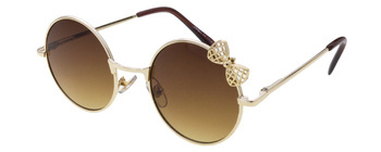 Dziecięce brązowi złote okulary przeciwsłoneczne z filtrem UV 400 JOKER KIDS JRD 339 BR