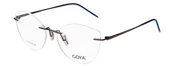 Goya G 96301 C2 - Okulary korekcyjne unisex metalowe kocie niebieskie