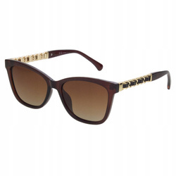 Okulary przeciwsłoneczne z filtrem UV JOKER kocie JR 4675 BR